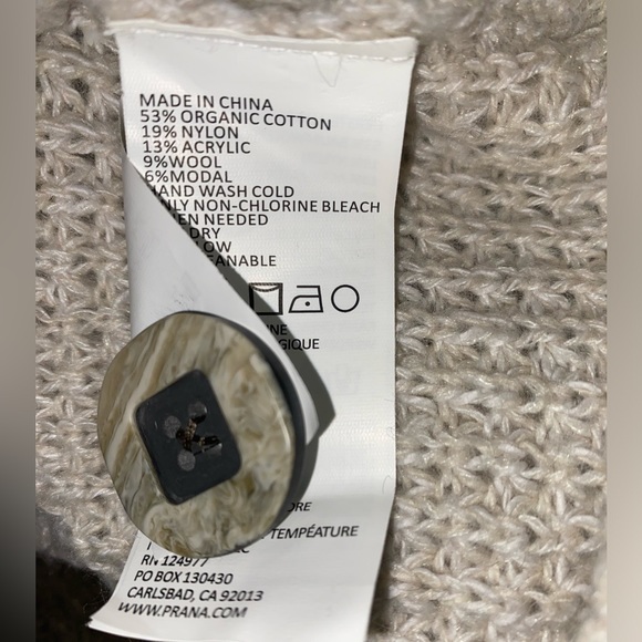 Prana full zip cardigan - Picture 5 of 5